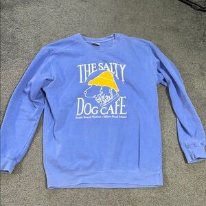 Comfort Colors Blue Sweatshirt with Yellow Graphic